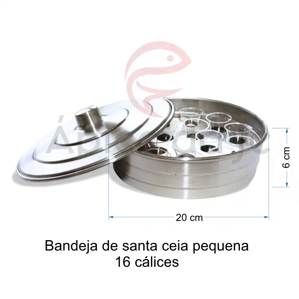 Bandeja de Alumínio para Santa Ceia com 16 Cálices - Imagem 5