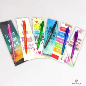 marca pagina evangelico com caneta kit